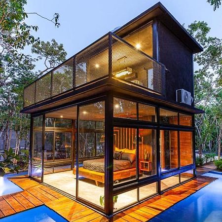 Tiny House En La Selva Con Cenote Natural Privado ตูลุม ภายนอก รูปภาพ