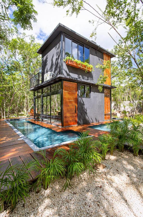 Tiny House En La Selva Con Cenote Natural Privado ตูลุม ภายนอก รูปภาพ