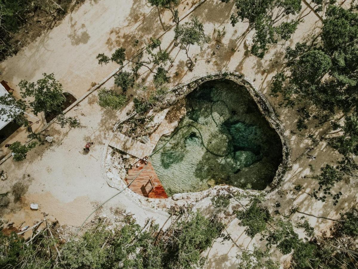 Tiny House En La Selva Con Cenote Natural Privado ตูลุม ภายนอก รูปภาพ